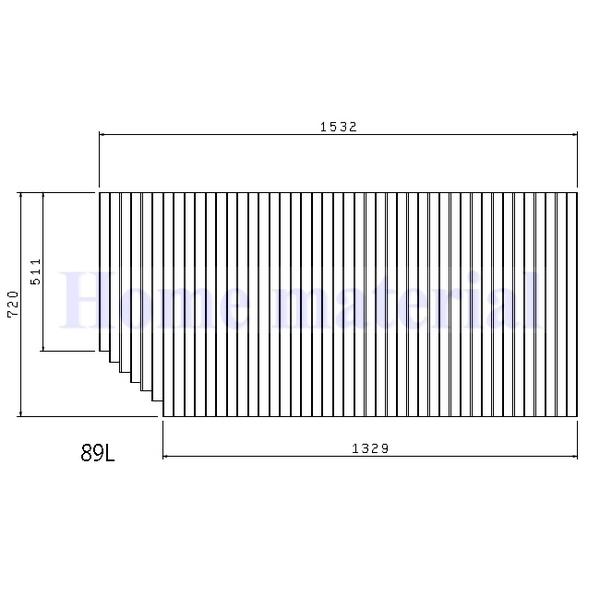 巻きフタ（89L） ストーリー用 GFFMGDW2A1 トクラスバスルーム用巻きフタ 寸法：W1532mm×D720mm 材質：樹脂(PP) 色 ：ホワイト ※2017年11月より仕様変更しております。 段カットで構成された製品形状となりました。 旧品番：GFFMGDW2AX 旧サイズ：W1536mmxD720mm