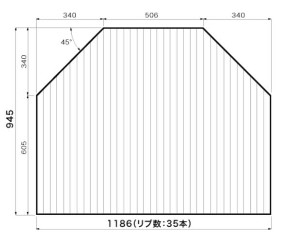 送料無料 お風呂のふた パナソニック （松下電工 ナショナル） 風呂ふた 巻きふた RL91001C (RL91001の代替品) 945×1201mm （リブ数 : 36本）