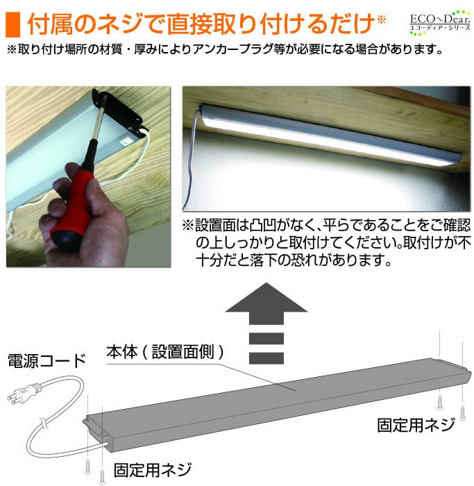 多目的灯 LED 蛍光灯 コンセント ベースライト 薄型 低発熱 405LM 長寿命 灯具一体型 天井 壁面 直付け 延長コード プラグ 電源 対応 工事不要 賃貸 後付け 追加 室内専用 省エネ エコ DIY 照明 （幅623mm）ホワイト 蛍光色 WTT600N