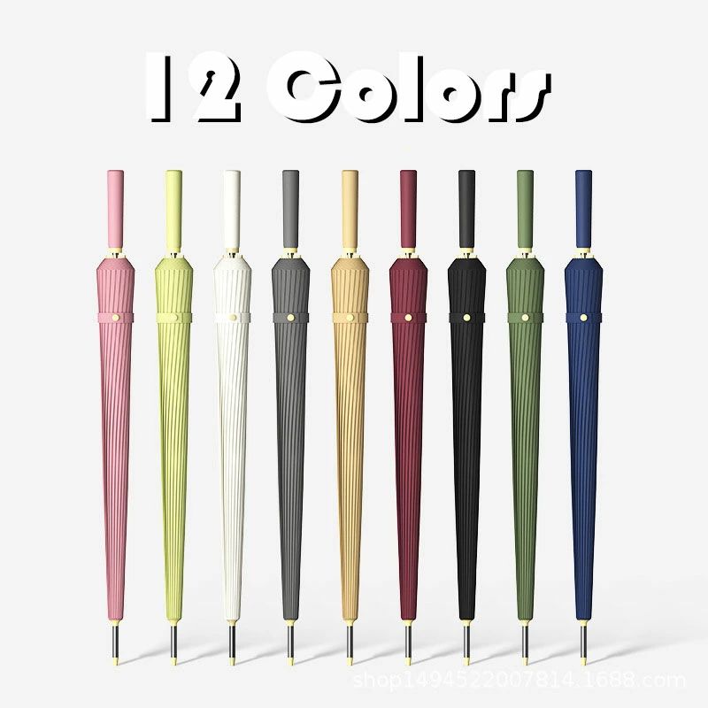 長傘 メンズ レディース 長柄 日傘 雨傘 晴雨兼用 無地 ビッグサイズ UVカット 紫外線対策 ボタン手動..