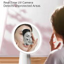 UVミラー 化粧鏡 UV メイクミラー 日焼け止め 可視化 UVチェック 女優ミラー 化粧鏡 卓上ミラー LEDライト付き三面鏡 鏡 ミラー 卓上鏡 卓上鏡 円形 丸型 軽量 軽い コンパクト 卓上ミラー スタンドミラー 卓上 鏡 卓上ミラー 調節 鏡 卓上 調節 スイングミラー