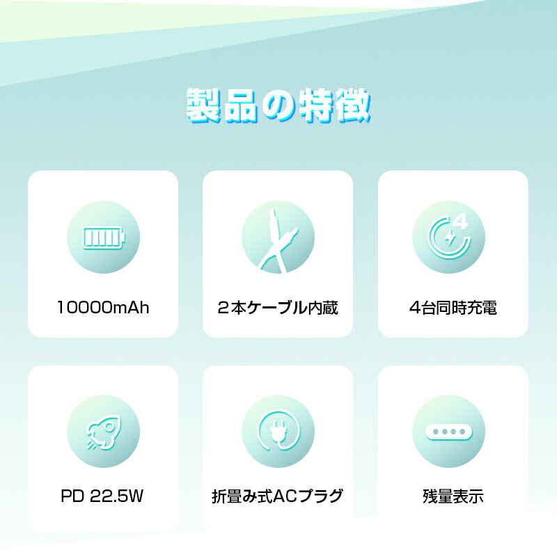 【SALE&P10倍】【PSE認証】モバイルバッテリー コンセント一体型 大容量 軽量 10000mAh 37Wh ACアダプター付き 防災電源 折畳プラグ iPhone17充電 PD22.5W パワーバンク ケーブル内蔵 iPhone出力 Type-C入力 QC3.0 急速充電 互換性抜群 送料無料【PL保険加入済み製品・安心】