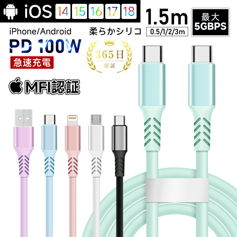 㤨Type-C to Type-C֥ Ĺ0.5m/1m/1.5m/2m/3m PD100W ® USB-A Type-C iPhone Lightning Micro ꥳ󥱡֥ 5Gbps ®ǡž USB3.0 Ķ® iPhone17 ѥǥХ꡼б «Хդ Ǽ ˶ ̵ PLݸѤ߰¿ۡפβǤʤ358ߤˤʤޤ