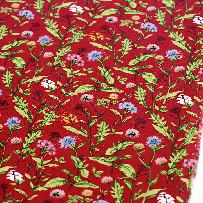 数量3(30cm)から10cm単位】Pretty Plants Collection プリティプラントコレクション ～パレンゲの花～ 幅広綿麻キャンバス生地