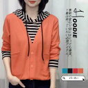 パーカー レディース 秋コーデ プルオーバー フェイクレイヤード スウェット トレーナー ゆったり ストライプ カジュアル アウター フード付き 春秋