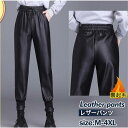サルエルパンツ レザーパンツ レディース フェイクレザー アウトドア ストレッチ 裏起毛 ハイウエスト カジュアル 美脚 秋冬 保温 エレガント
