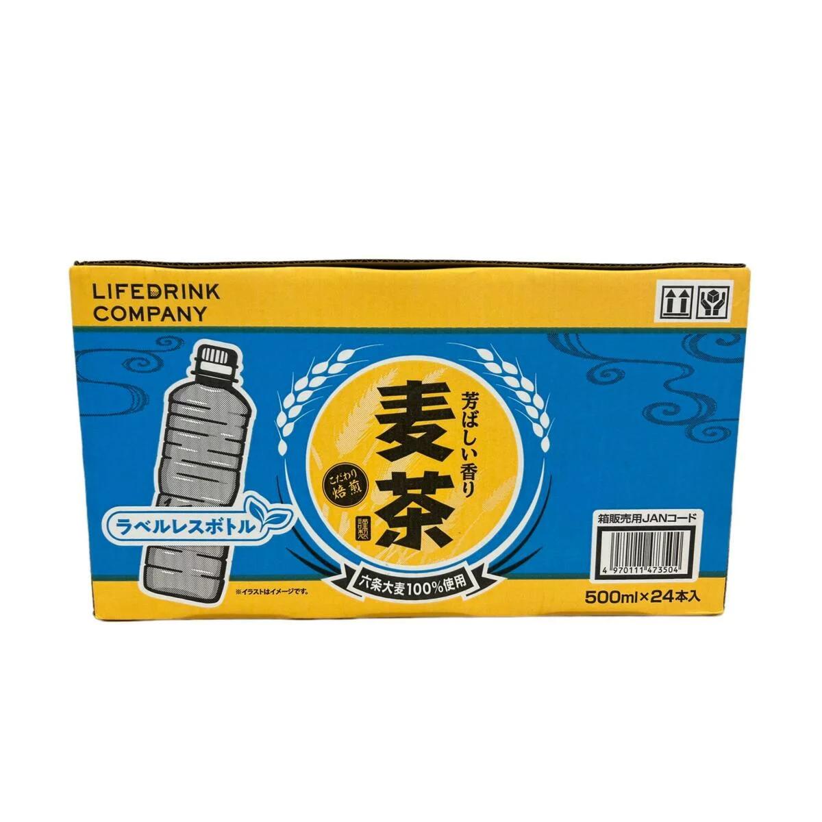 【ポイント最大12倍! 】LDC 麦茶 500ml x 24本 ラベルレス 80843