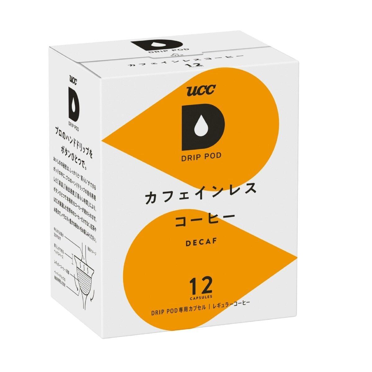 最大ポイント12倍!本日限定 UCC DRIP POD カフェインレスコーヒー 12カプセル入