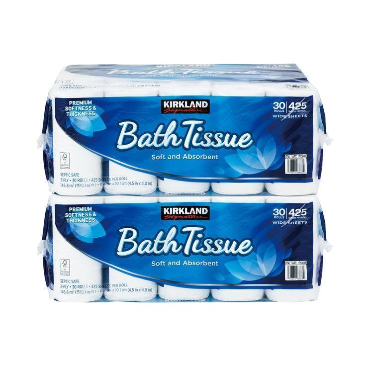 ・バスティッシュ（トイレットペーパー）。 ・お手頃パック24ロール。・肌に優しいソフトな2枚重ね。 ・幅 114 mm×長さ 42.9 m 2枚重ね。 ・29.6m ・11.4cm×10.1cm