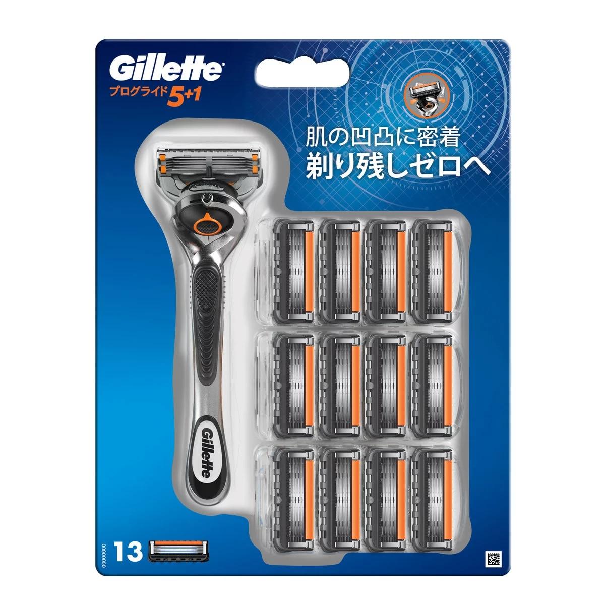 ジレット プログライド フレックスボール マニュアル 髭剃り カミソリ 本体+替刃13枚　Gillette Proglide Flexball Manual Holder + 13 Cartridges