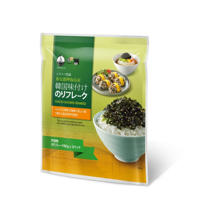 【5と0のつく日限定!ポイント5倍!本日まで!】韓国味付けのりフレーク 80g x 3袋 Korean Seaweed Flake 80g x 3 bags ct567749
