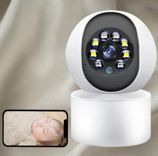 防犯カメラ 室内 家庭用 小型 500万画素 Wi-Fi ワイヤレス 監視カメラ 夜間撮影 自動追跡 首振り 動体..