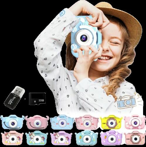 子供用カメラ トイカメラ 2000万画素 1080P HD動画 32GB付 8倍ズーム デュアルレンズ USB充電