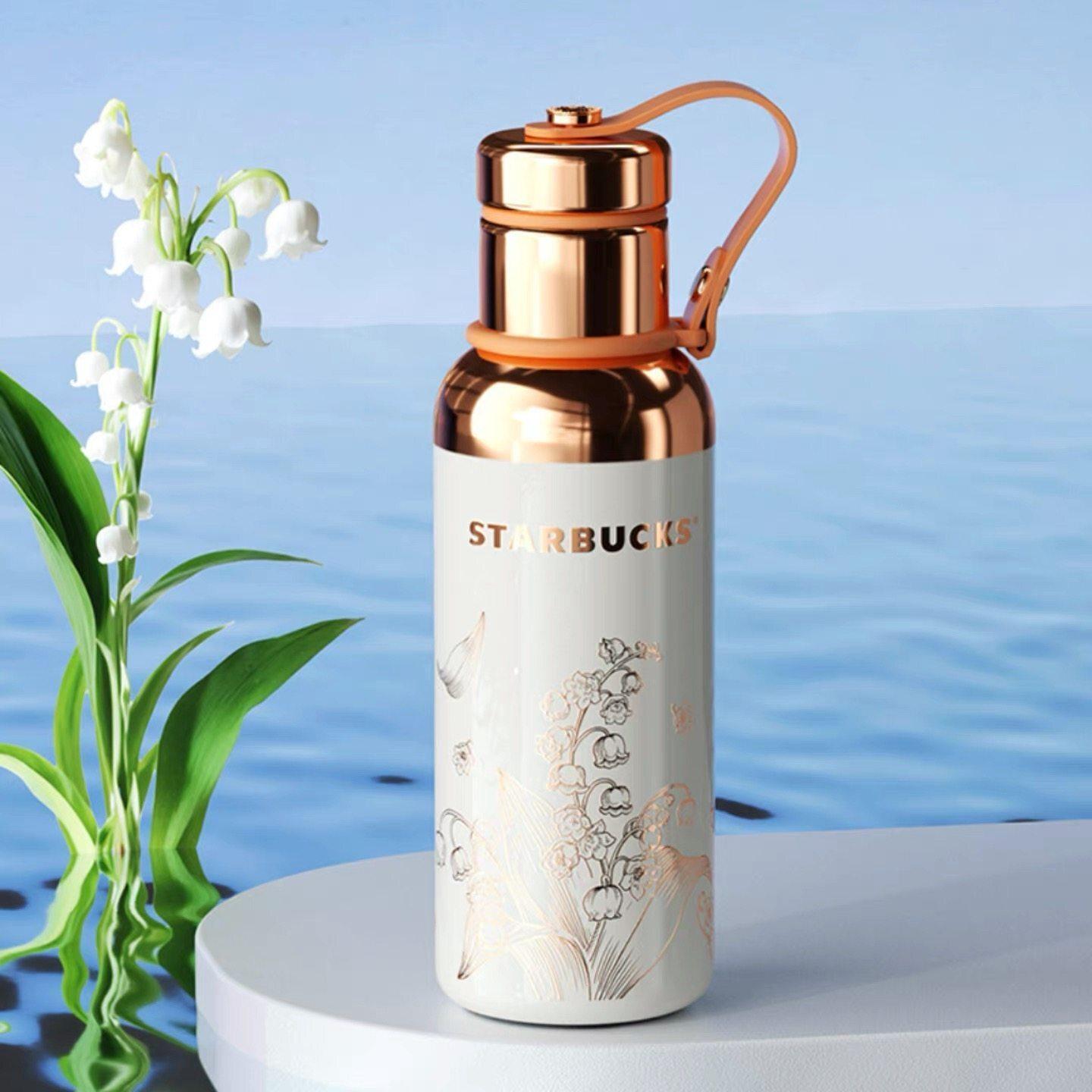 乐天商城 - 【並行輸入品】Starbucks 高級感 鈴蘭 ステンレスタンブラー 535ml 海外限定 starbucks STARBUCKS スターバックス スタバ タンブラー