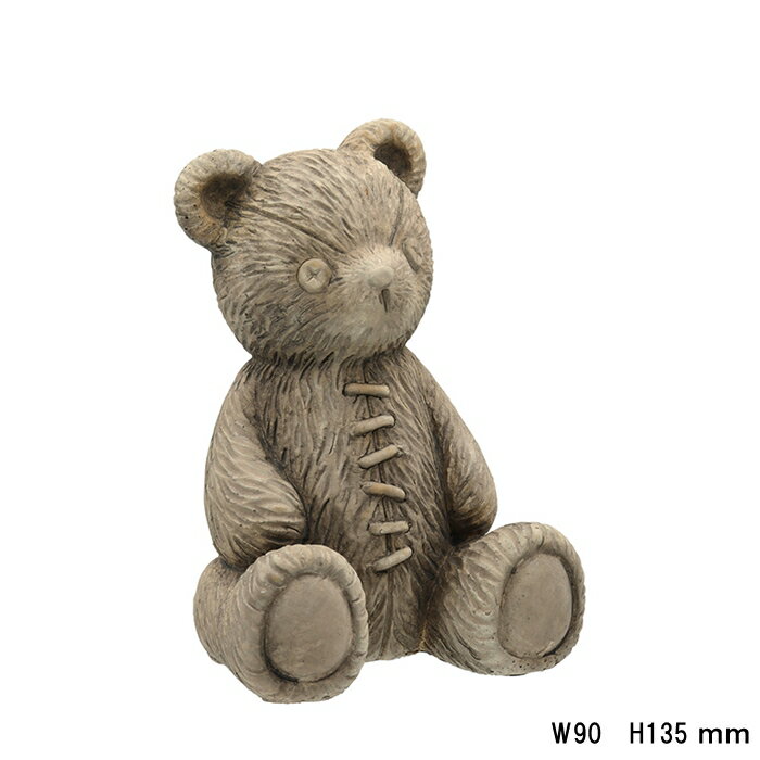 【割引クーポンあります】【スーパーSALE特価10％OFF】【カルナック】ヴィンテージ ベアE BR gr55br【インテリアグッズ くま ベア 置物 アンティーク ぬいぐるみ風 かわいい】【インボイス対応】のサムネイル