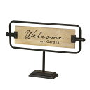 【SOW】サインデコアイアンスタンド ウッドプレートWelcome (dtdt2480) インテリア雑貨 アイアン 店舗用 スタンドサイン インテリア サインデ...
