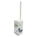 【送料無料】 オーエ トイレブラシセット シンプル トイレブラシケース付 ホワイト 約41×7.4×9.5cm 81820 ( トイレブラシ ケース セット ケ...