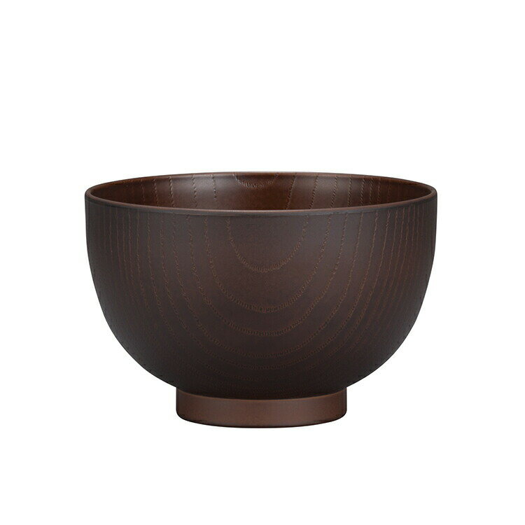 【送料無料】 宮本産業 お椀 汁椀 京型 木目 ウッドブラウン 約430ml