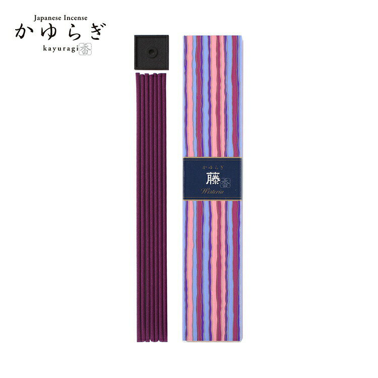 【送料無料】 日本香堂 お香 スティック かゆらぎ 藤 スティック40本入 香立付