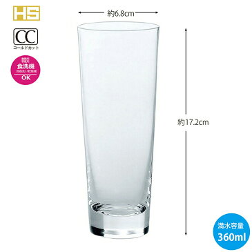 東洋佐々木ガラス ゾンビーグラス 360ml コニカル 日本製 食洗機対応 T-23112HS 6個入