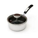 【送料無料】 谷口金属工業 ガラス蓋付ミルクパン ストリール シルバー 14cm