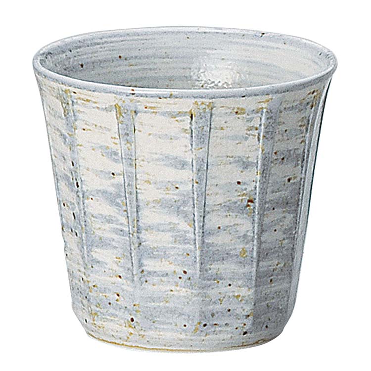 【送料無料】 セール ヤマサ坂井陶器 宗峰窯 陶器 タンブラー 潮風 型押し ビールカップ 青 φ8.4×10.2cm(300cc) 353-01-653