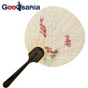【送料無料】 丸全 うちわ 夏づくし 金魚 ベージュ 約26×15×0.9cm ( 団扇 一枚 柄 和紙 和風 和製 和服 軽い ゆかた 可愛い かわいい 景色...