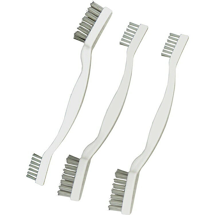 【送料無料】 オーエ 掃除ブラシ 細い サッとる2 すみずみブラシ ホワイト 約18×2.7×1cm 67076 3本入 ( ブラシ トイレ トイレ掃除 蛇口 水道 キッチン タイル 目地 掃除 大掃除 すき間 )のサムネイル