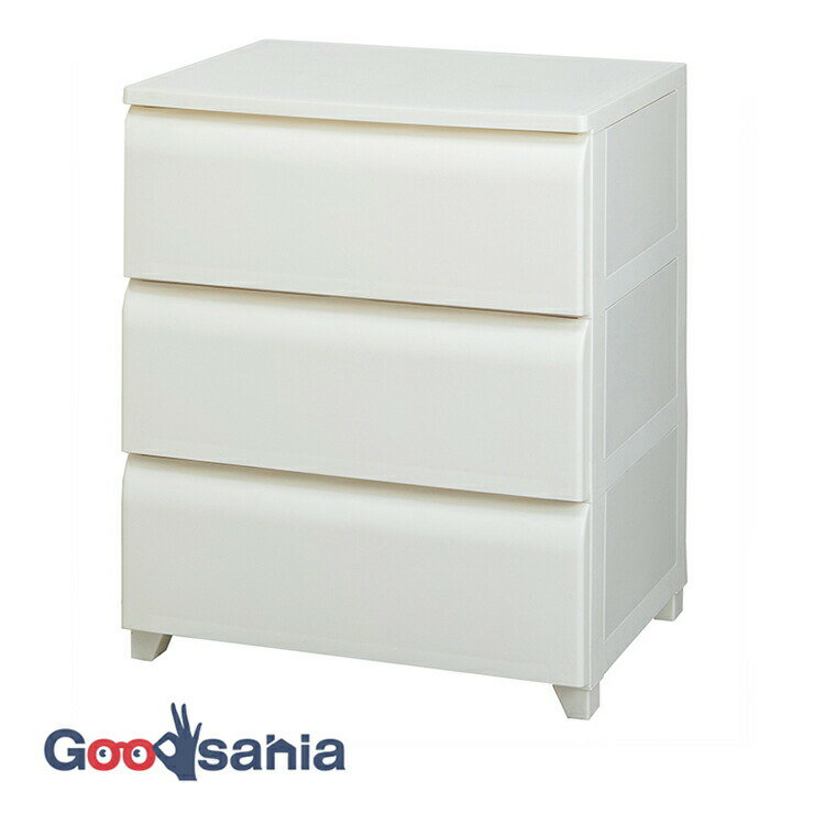 【送料無料】 平和工業 チェスト nodus ノーデュス 壁付チェスト wide ワイド 3段 日本製 アイボリー 約54×42×66.5cm ( タンス 収納ケース 組み立て 三段 衣類 収納 プラスチック )