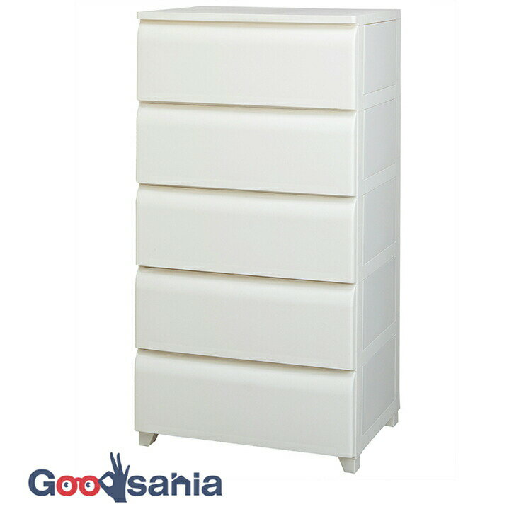 【送料無料】 平和工業 チェスト nodus ノーデュス 壁付チェスト wide ワイド 5段 日本製 アイボリー 約54×42×106.5cm ( タンス 収納ケース 組み立て 五段 衣類 収納 プラスチック )