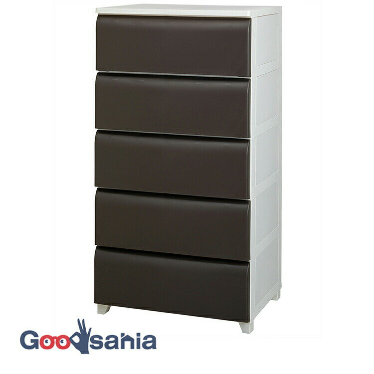 【送料無料】 平和工業 チェスト nodus ノーデュス 壁付チェスト wide ワイド 5段 日本製 ブラウン 約54×42×106.5cm ( タンス 収納ケース 組み立て 五段 衣類 収納 プラスチック )