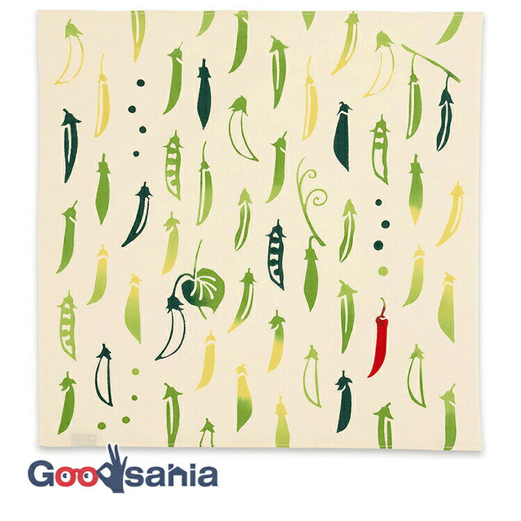 【送料無料】 宮本 ハンカチ kenema 注染はんかち えんどう豆 日本製 アイボリー 約44×44cm 25168 ( ハ..