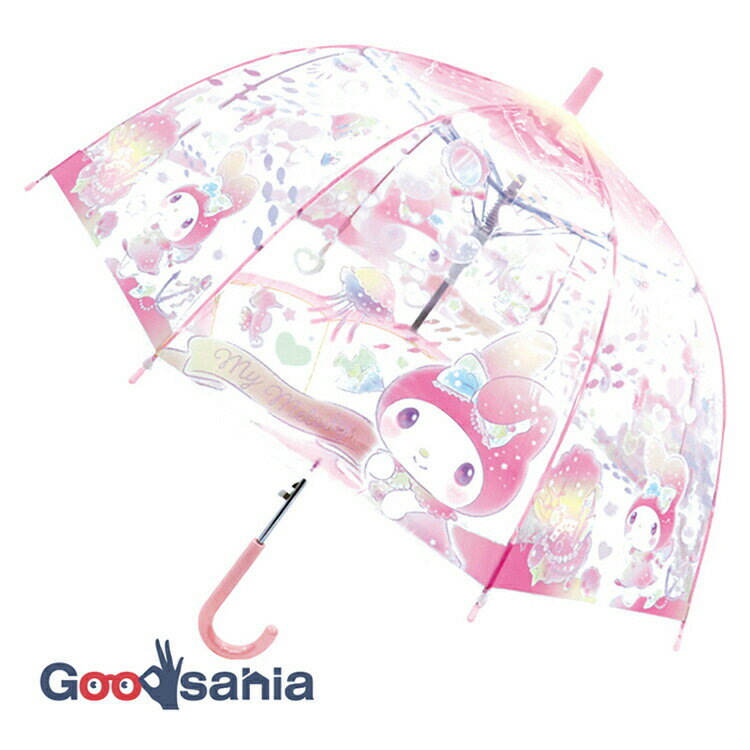 【送料無料】 ジェイズプランニング ビニール傘 サンリオ マイメロディ ファンタジー ピンク 親骨55cm 32492 ( 長傘 傘 55センチ 丈夫 ワンタッチ ジャンプ傘 可愛い キャラクター 透明 )