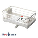 【送料無料】 アスベル 水切りラック ポゼ Wコート水切りスリム ホワイト 約23.2×39×14.5cm A5535-09 ( 水切り 水切 ラック 一段 水が流れる 排水 水受け シンク シンク上 皿洗い )(3)