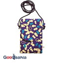 【送料無料】 京佑 スマホポシェット フタ付スマホポシェット mashuひょうたん 日本製 紫 約12×19×1cm ( スマホ入れ 軽い 布 斜めがけ ショルダー 長さ調節 縦 レディース メンズ スマホ )(4)
