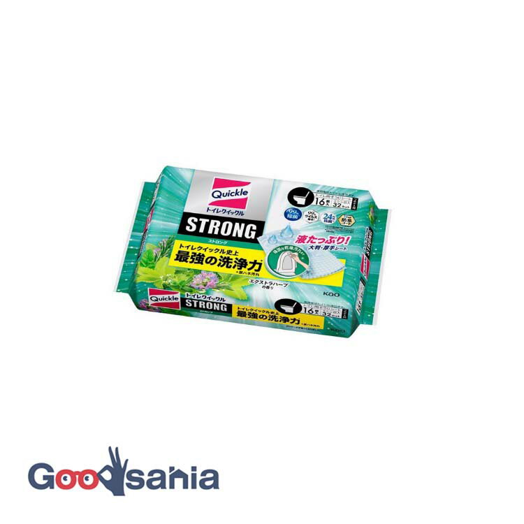 【送料無料】 トイレクイックル ストロング エクストラハーブの香り つめかえ用 16枚