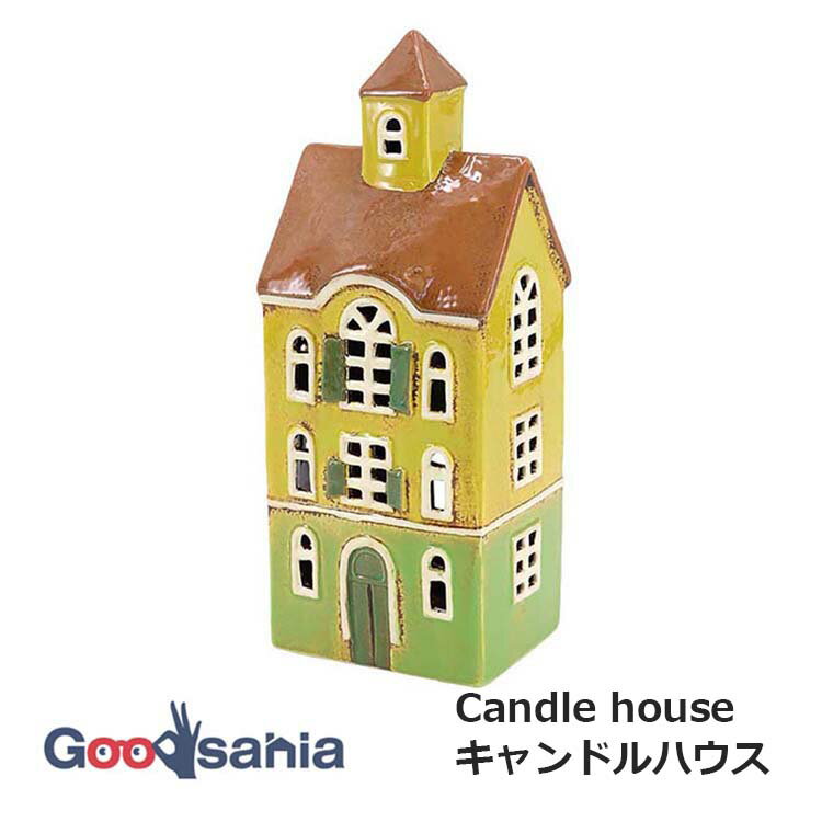 【送料無料】 東洋石創 オブジェ Candle house キャンドルハウス 約9.5×11×27.5cm グリーン 29313 ( オブジェ 置物 アンティーク調 インテリア雑貨 キャンドル ギフト ディスプレー )