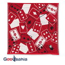 【送料無料】 宮本 JIKAN STYLE MOOMIN ムーミン 三重ガーゼハンカチ リトルミイ&トランプ 約25×25cm レッド 05879 ( 北欧雑貨 タオル ワンポイント刺繍 お出かけ 汗拭き プレゼント )(4)