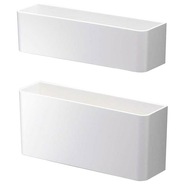 山崎実業 マグネット アンブレラスタンド スマート (上ホルダー)約W18.8×D5×H5cm、(下ホルダー)約W18.8×D5×H8cm ホワイト 7365 ( 傘立 かさたて 傘立て アンブレラスタンド ) [2]