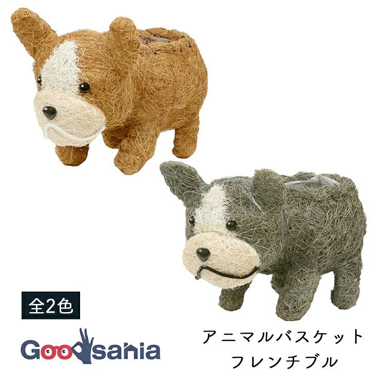 大橋新治商店 アニマルバスケット フレンチブル D3号（φ9×9cm) 個性豊かな動物たちがバスケッ ...