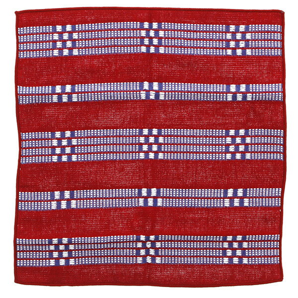 【送料無料】 横田タオル タオルハンカチ 今治いろは CHECK(チェック) レッド 25×25cm 【メール便】