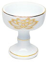 【送料無料】 マルエス 白上金ハス仏器 大