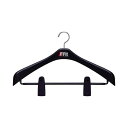 【送料無料】 シンコハンガー F-Fit ジャケット ハンガー 肩ひも 溝付き ビッグクリップ47 ブラック Fit