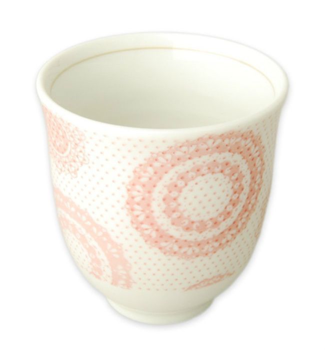 【送料無料】 シナノインターナショナルコマース SHINACASA レースドット 湯呑み ピンク