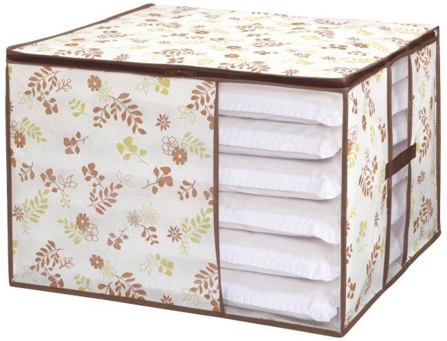 【送料無料】 東和産業 FL クッション・座ぶとん袋 ベージュ 約60×56×40cm 押入れ収納 収納袋 （ 収納 ..