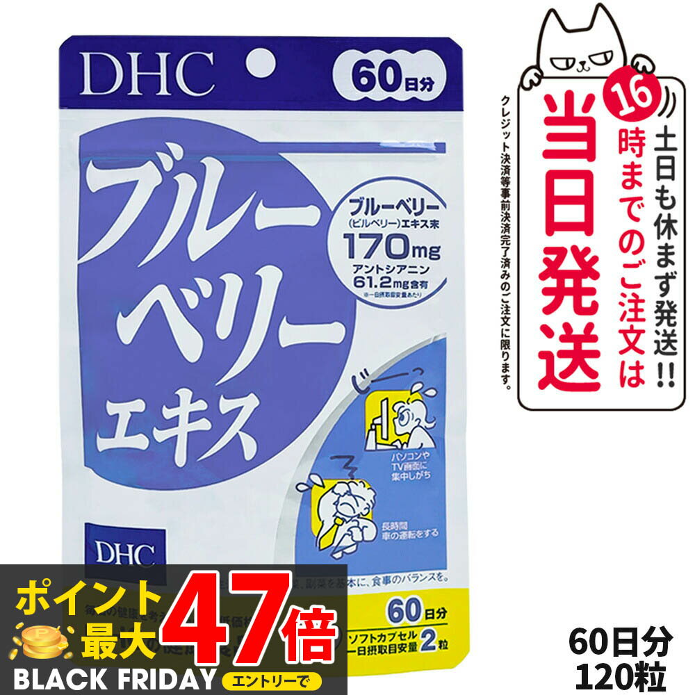 【賞味期限2027年】DHC ディーエイチシー ブルーベリーエキス 60日分 120粒 サプリメント 健康食品 栄養機能食品 健康サプリ 美容サプリ 健康応援 マルチサプリ 1個 送料無料