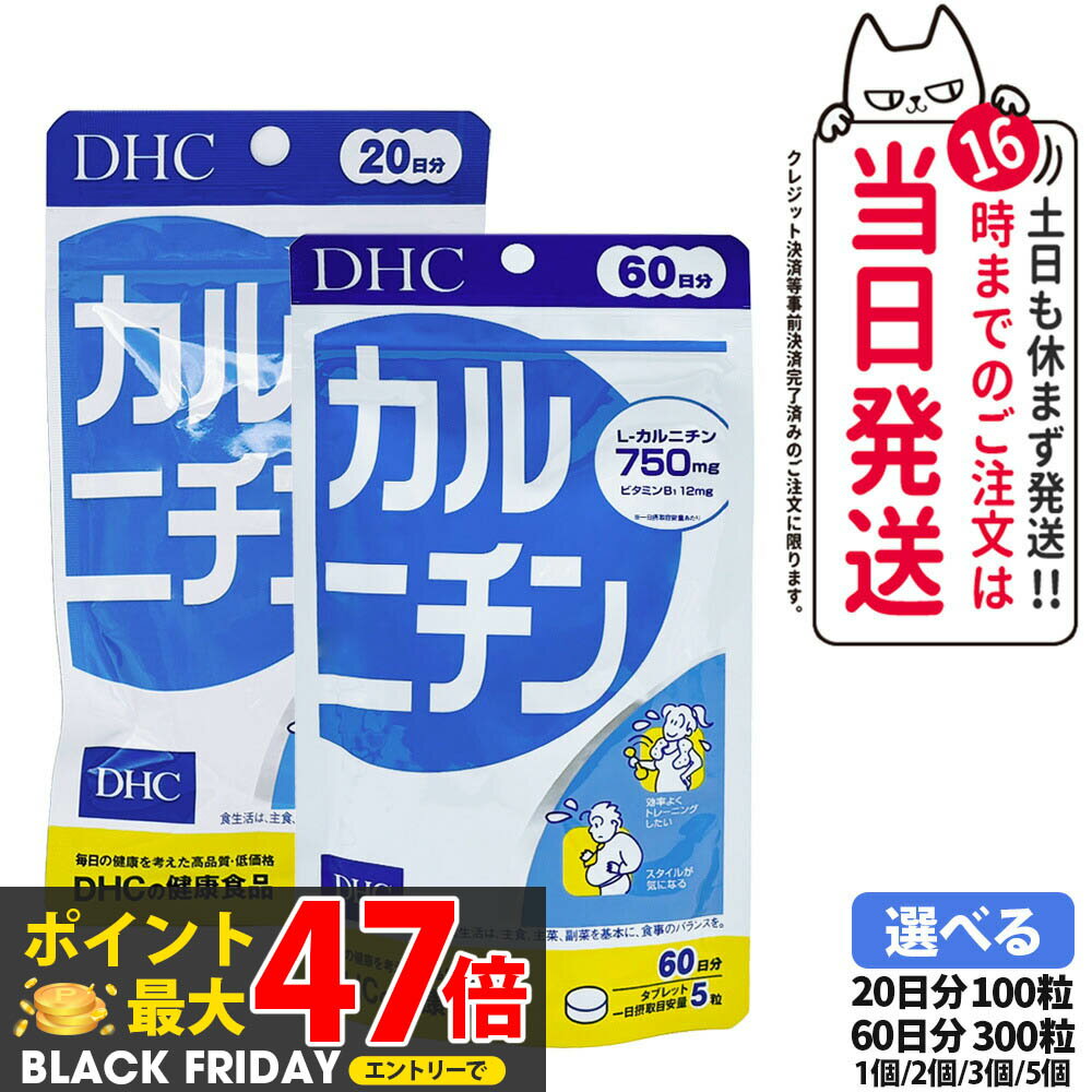 【賞味期限2028/03】ディーエイチシー DHC カルニチン 20日分 100粒 / 60日分 300粒 サプリメント ダイ..
