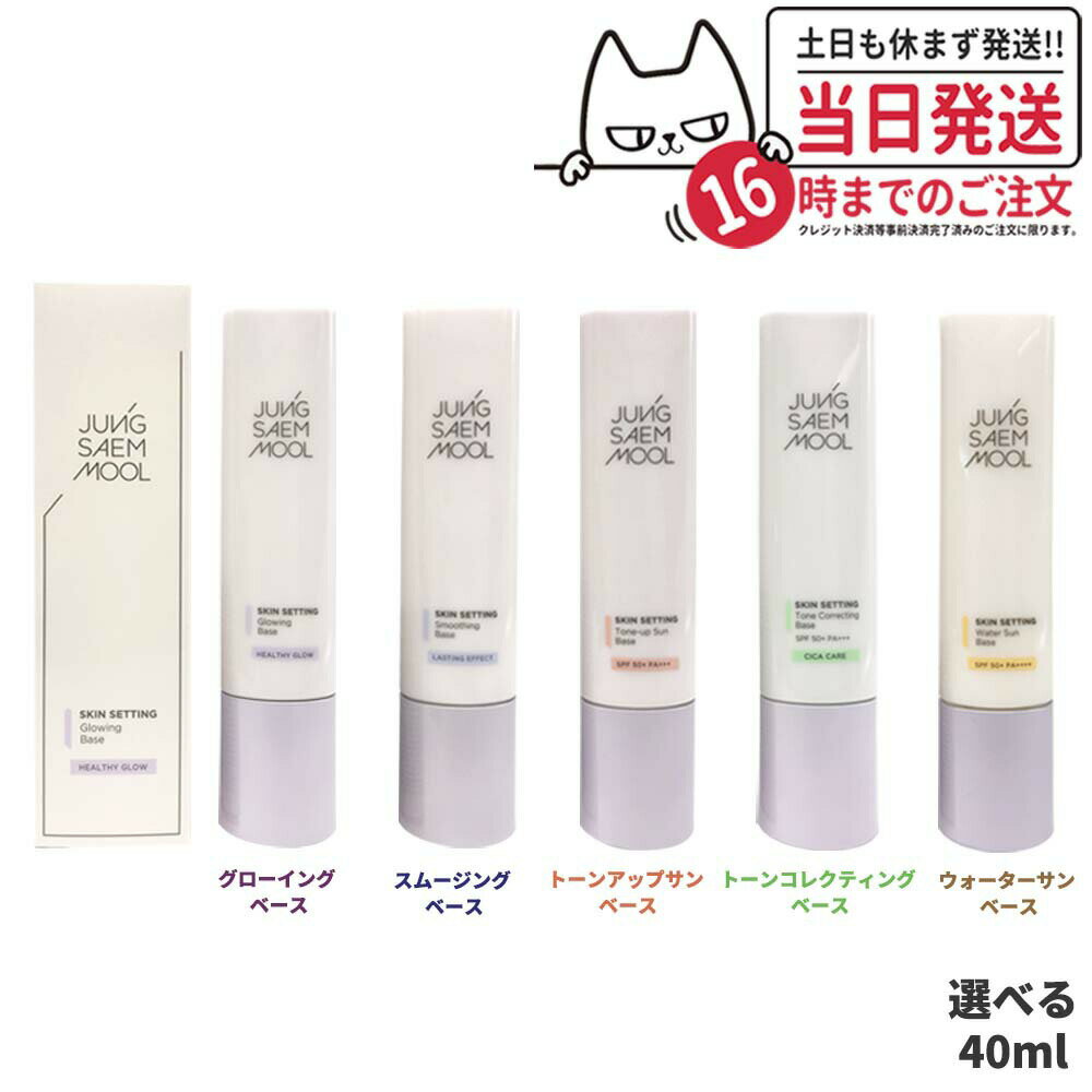 【種類選べる】JUNG SAEM MOOL ジョンセンムル スキンセッティング ベース 40ml SPF50+/PA+++ 化粧下地 ベースメイク 日焼け止め 韓国コスメ 日焼け止め 日やけ止め UVケア 送料無料のサムネイル