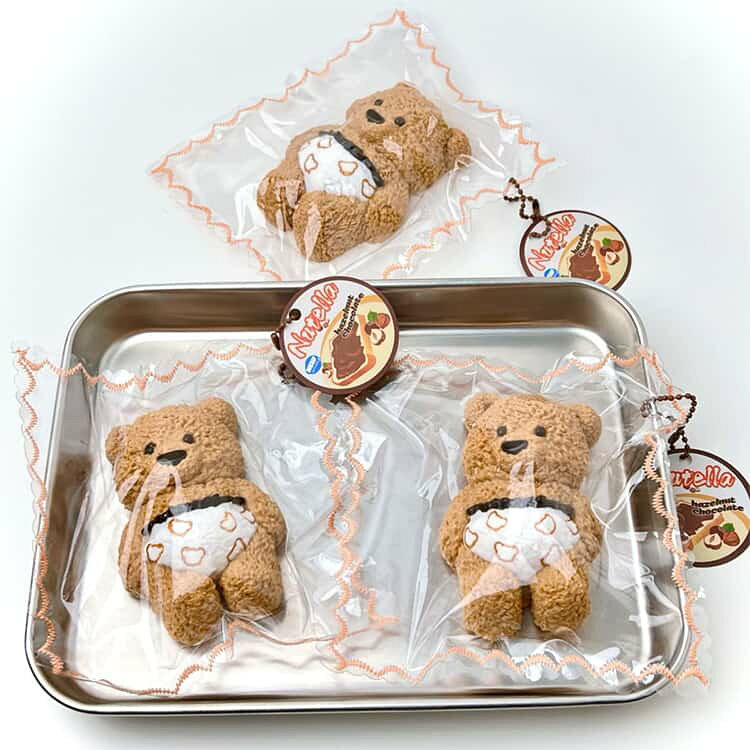 【5と0のつく日★全品P5倍！最大1000円クーポン】 ベビーベア スクイーズ 動物 ケース 袋付き もちとろスクイーズ 動物スクイーズおもちゃ 動物スクイーズ 握って遊ぶ 収納袋付き 触り心地 柔らかい かわいい ストレスを解消 クマ 熊 homelygoods-10016617 HomelyGoods サンプル画像2
