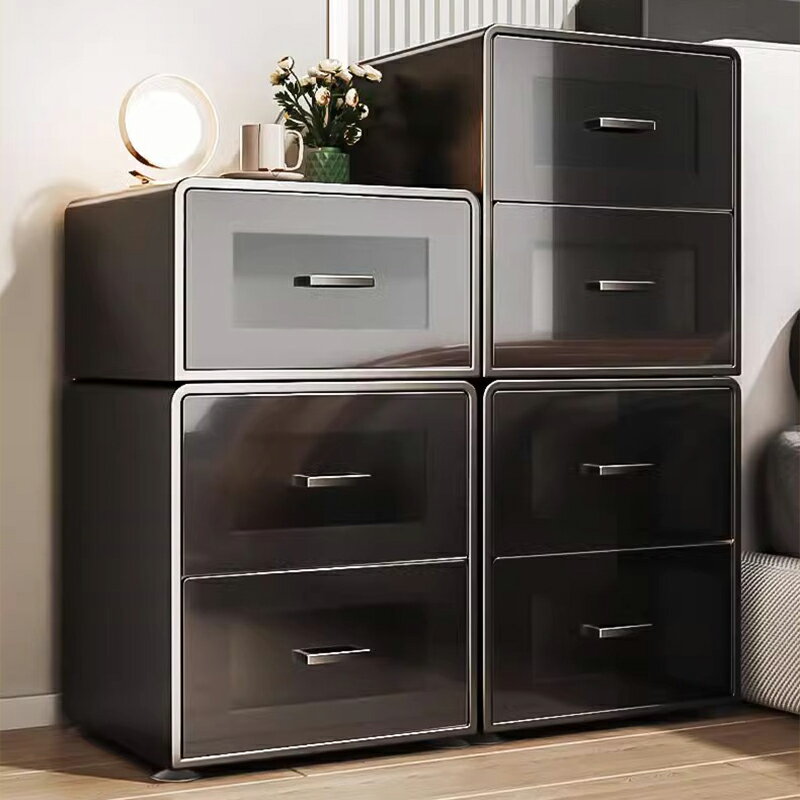 【5年保証】【5年保証】金属製 ナイトテーブル スチール 幅34cm ほぼ完成品 小型 サイドキャビネット 寝室用 炭素鋼 収納サイドボード 高級感 ベッドサイドテーブル 耐久性 コンパクト